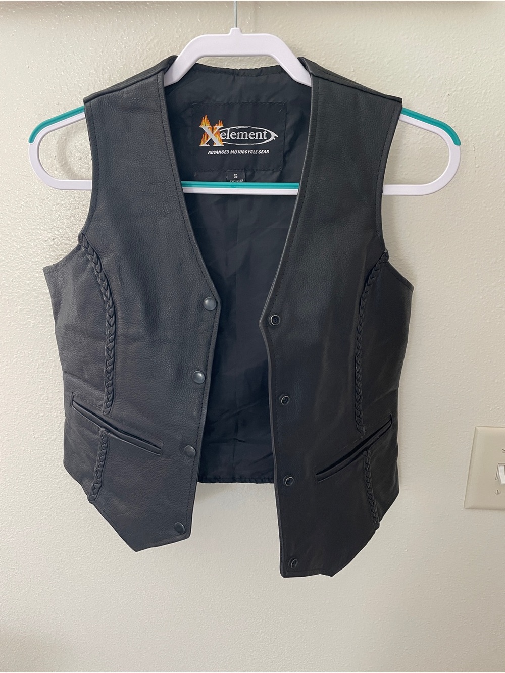 Element Black Motorcycle leather vest